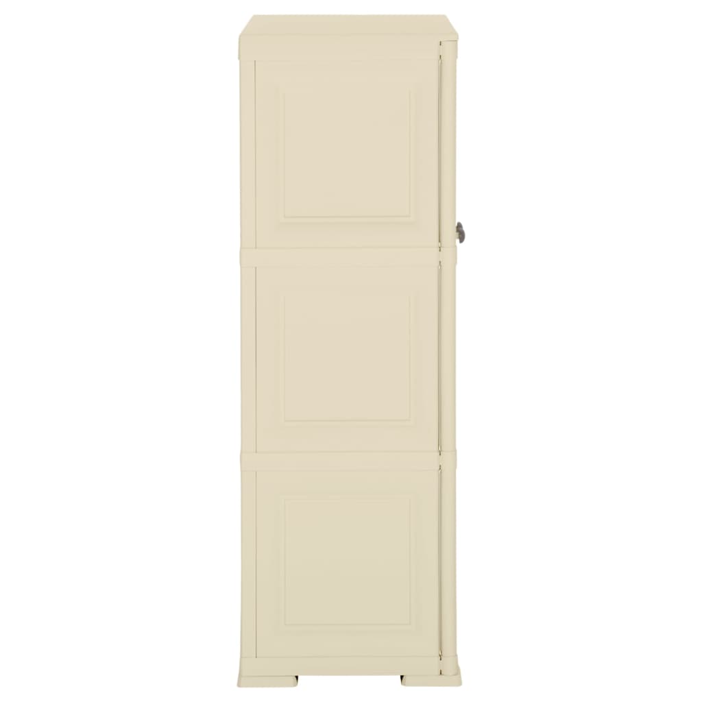 Plastični ormarić 79 x 43 x 125 cm izgled drva angora bijeli
