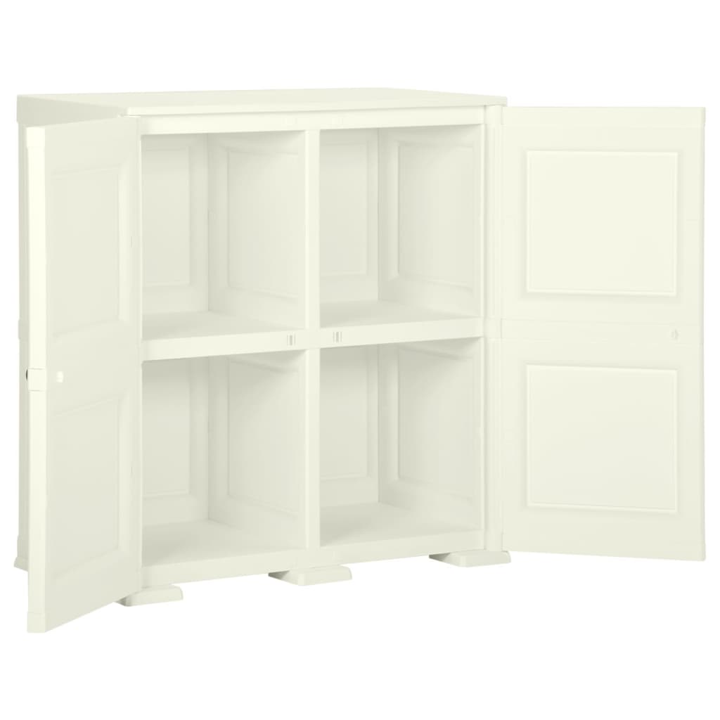 Plastični ormarić 79 x 43 x 85,5 cm izgled drva boja vanilije