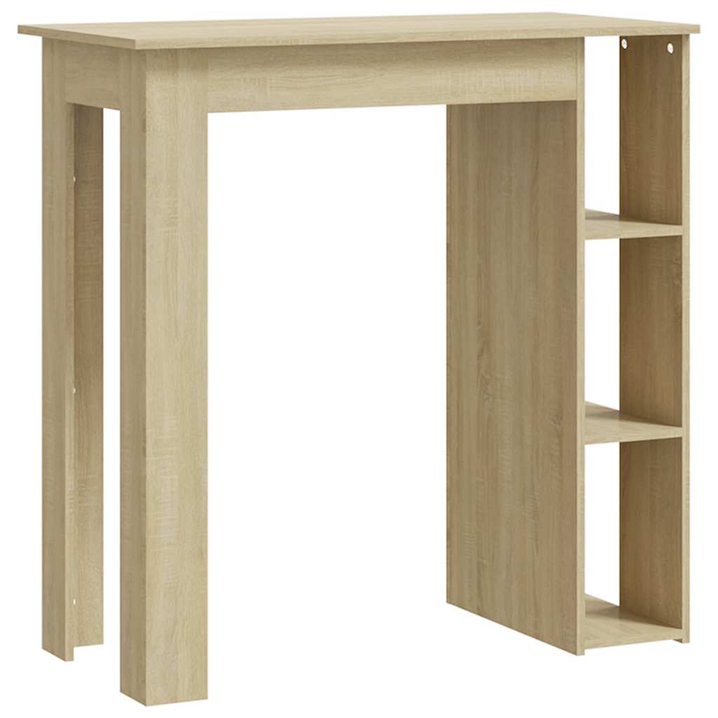 Barski stol s policom boja hrasta 102 x 50 x 103,5 cm drveni