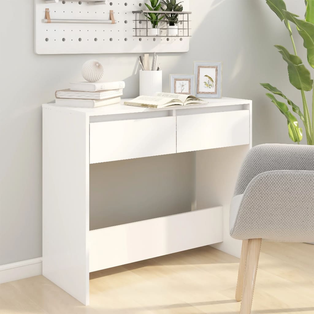Konzolni stol bijeli 89x41x76,5 cm od konstruiranog drva