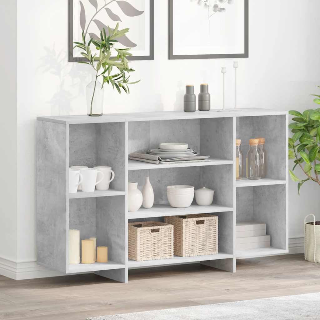 Komoda siva boja betona 120 x 30 x 75 cm od konstruiranog drva