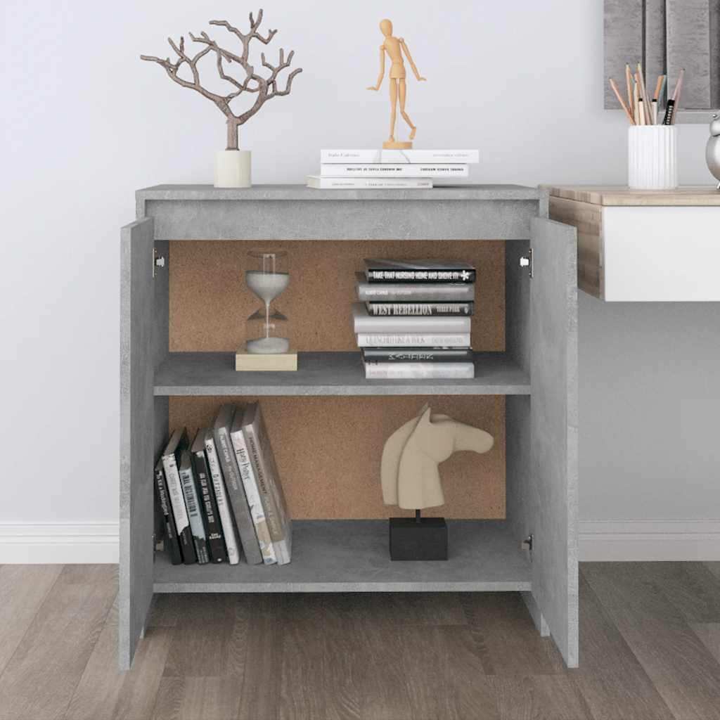 Komoda siva boja betona 70x41x75 cm od konstruiranog drva