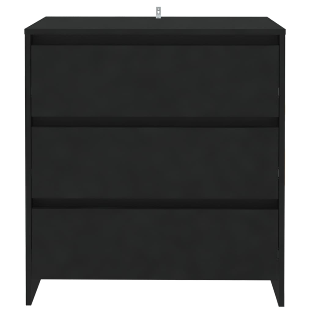 Komoda crna 70 x 41 x 75 cm od konstruiranog drva