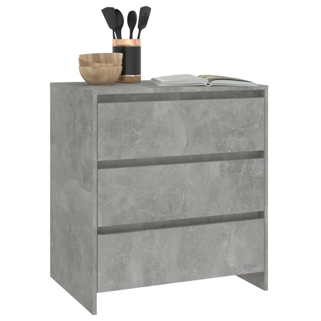 Komoda siva boja betona 70x41x75 cm od konstruiranog drva