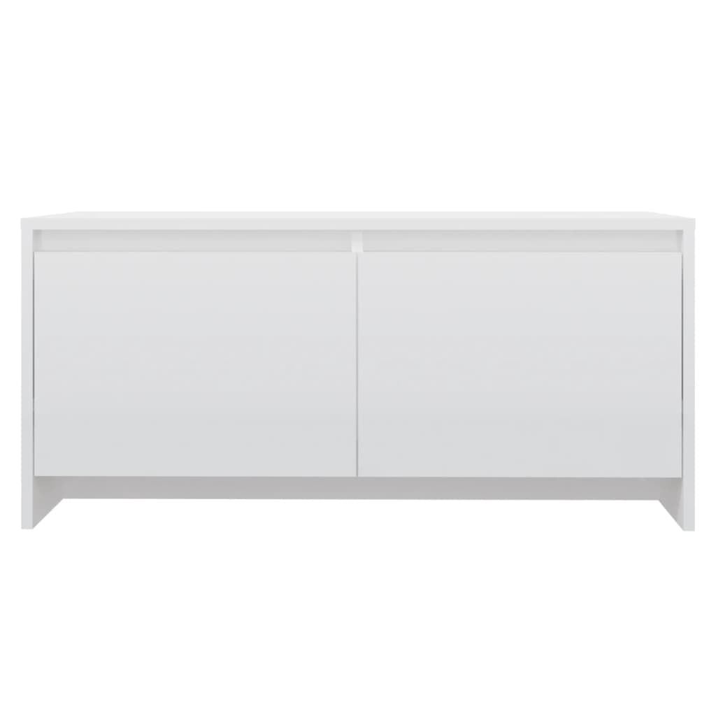Stolić za kavu sjajni bijeli 90x50x41,5 cm konstruirano drvo