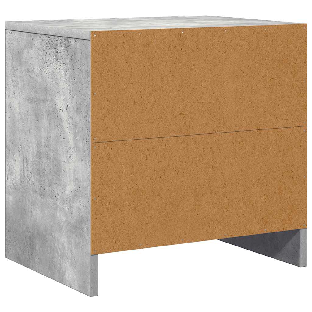 Noćni ormarići 2 kom siva boja betona 45x34x44,5 cm drveni