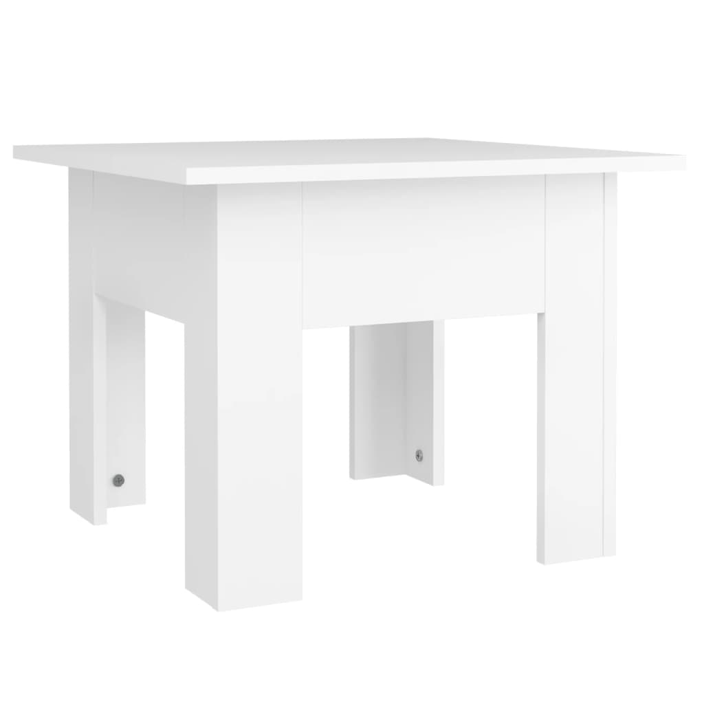 Stolić za kavu bijeli 55 x 55 x 42 cm od konstruiranog drva