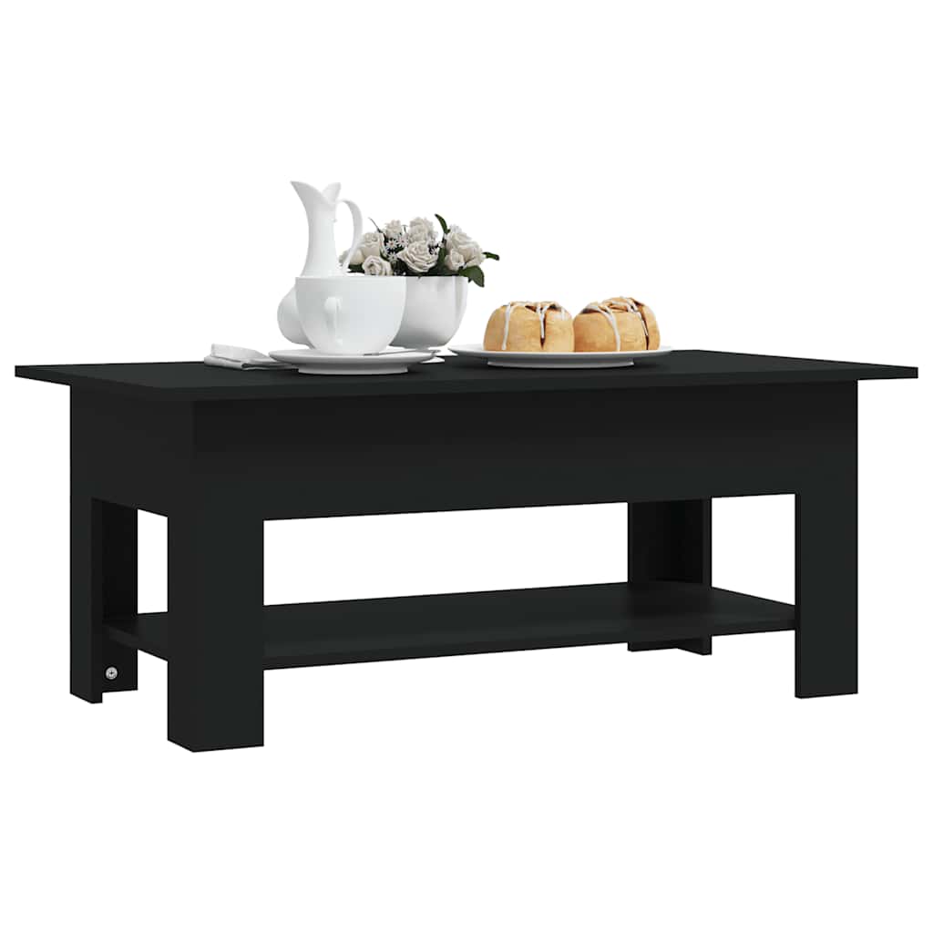 Stolić za kavu crni 102 x 55 x 42 cm od konstruiranog drva