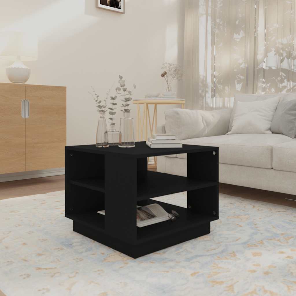 Stolić za kavu crni 55 x 55 x 43 cm od iverice