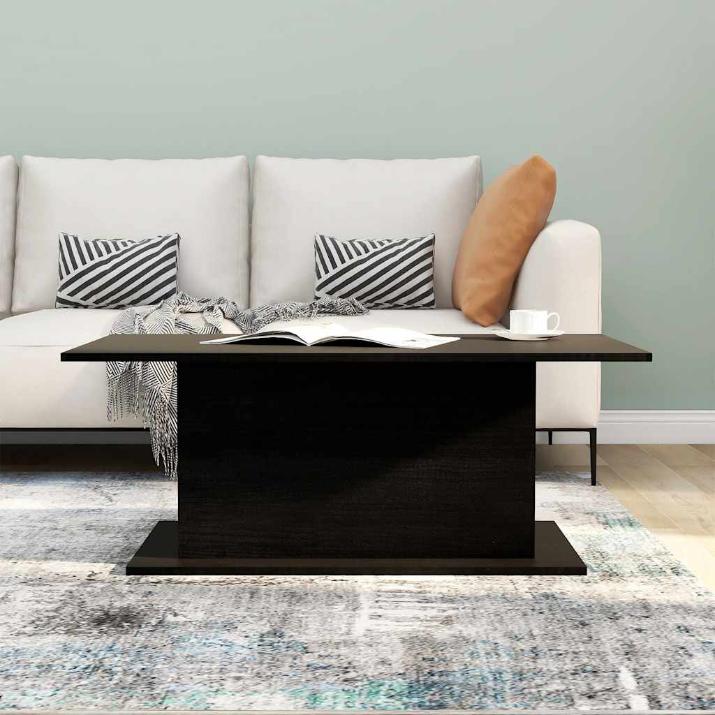 Stolić za kavu crni 102 x 55,5 x 40 cm od konstruiranog drva