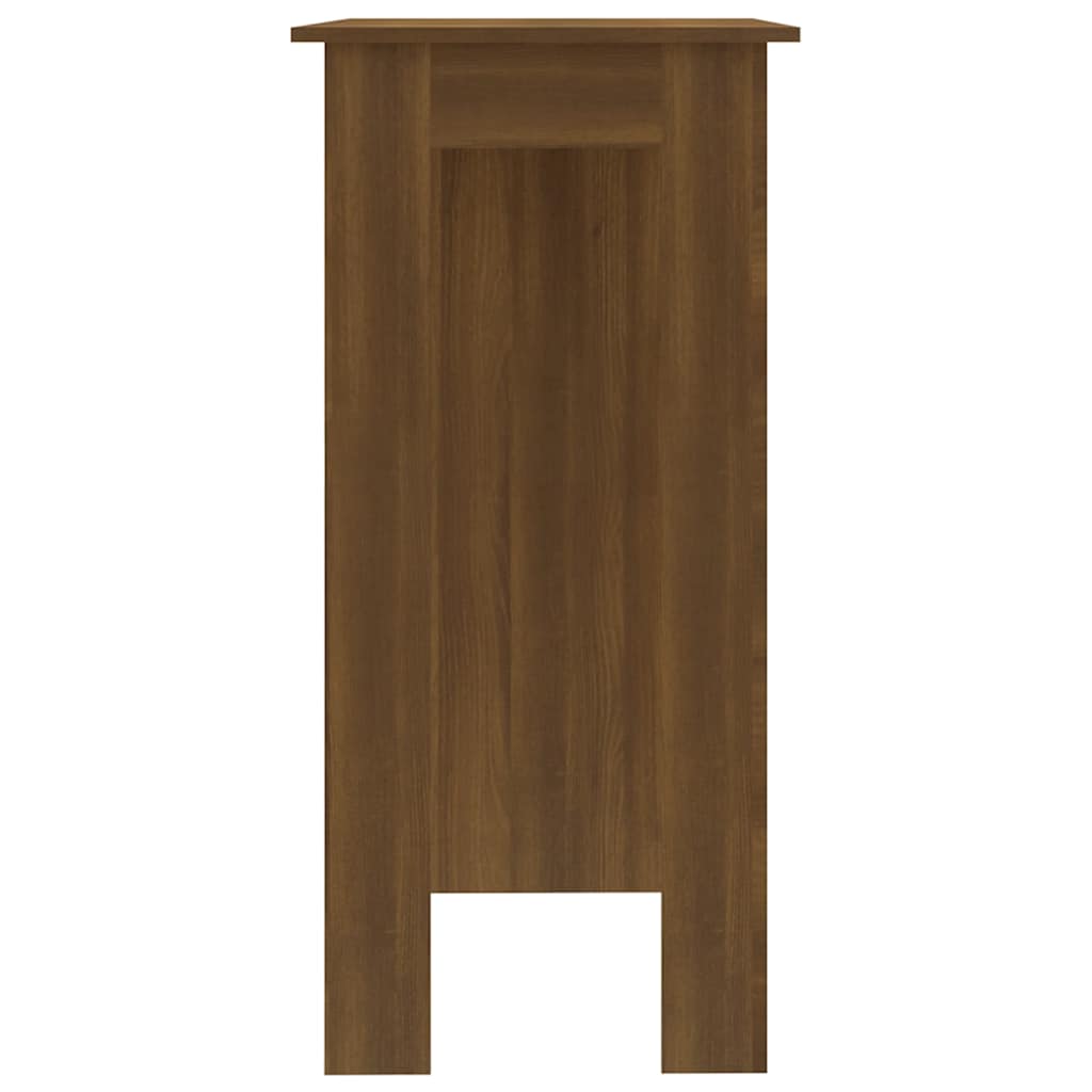 Barski stol s policom smeđa boja hrasta 102x50x103,5 cm drveni