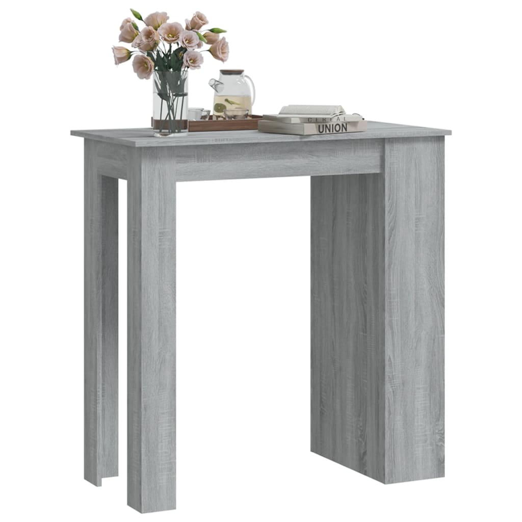 Barski stol sa stalkom siva boja hrasta 102x50x103,5 cm drveni