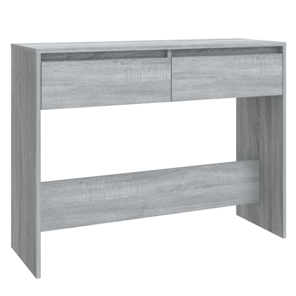 Konzolni stol siva boja hrasta 100x35x76,5 cm konstruirano drvo