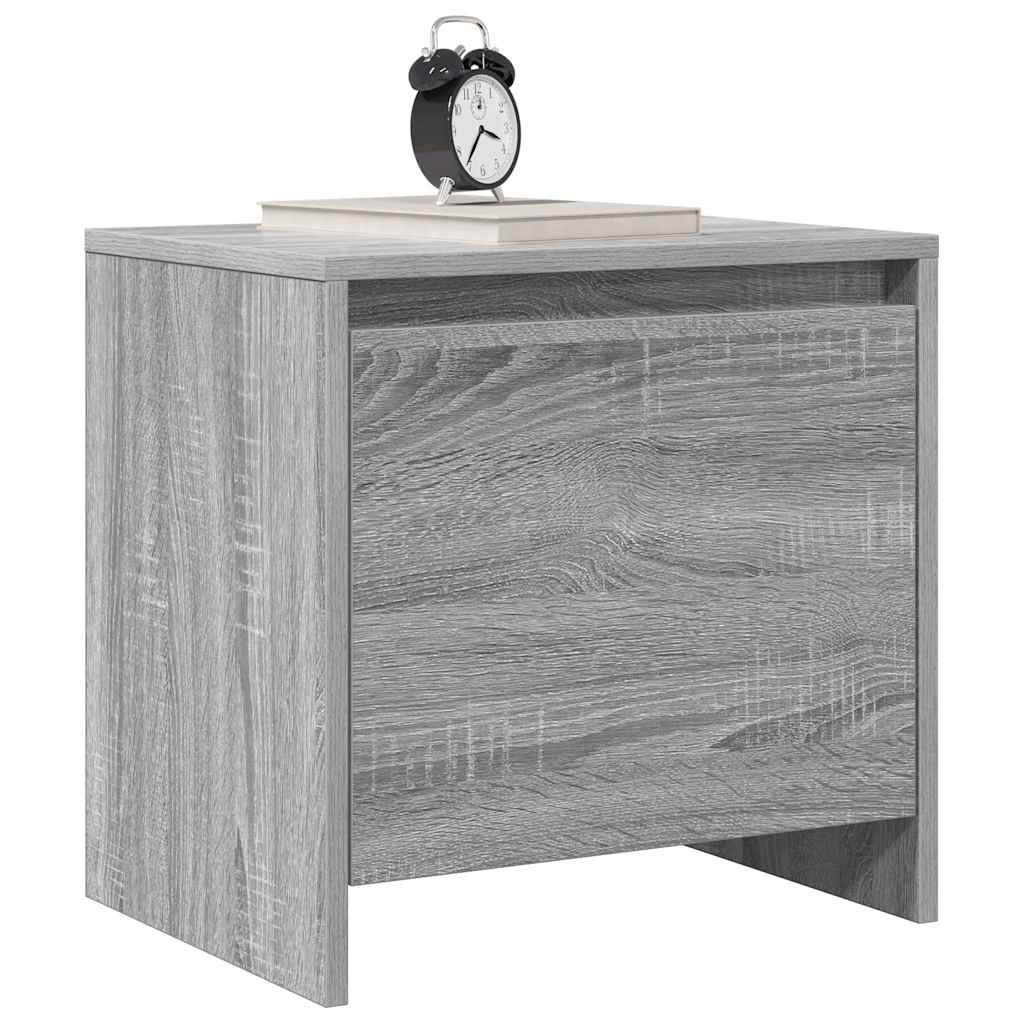 Noćni ormarić siva boja hrasta 45x34x44,5 cm konstruirano drvo