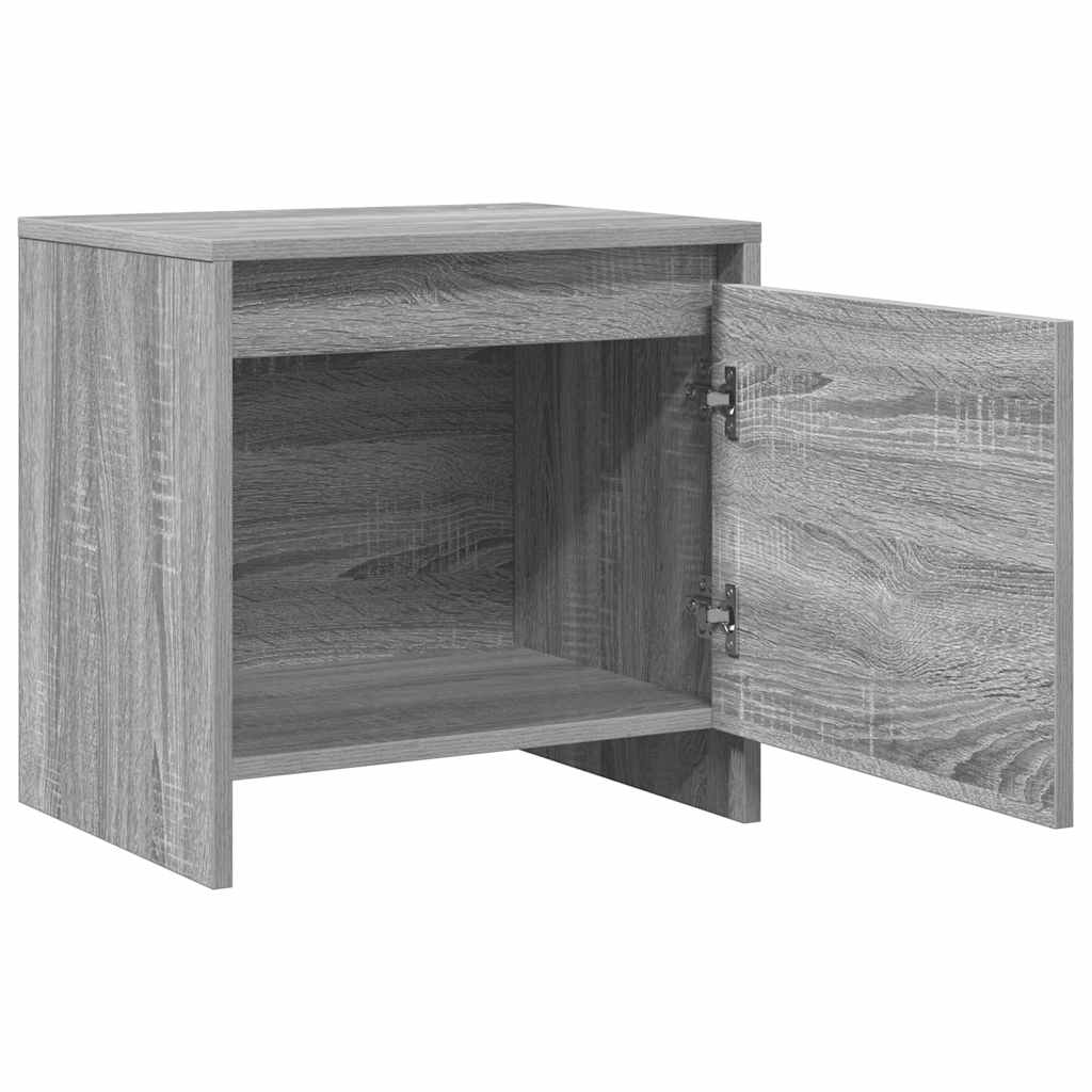 Noćni ormarić siva boja hrasta 45x34x44,5 cm konstruirano drvo