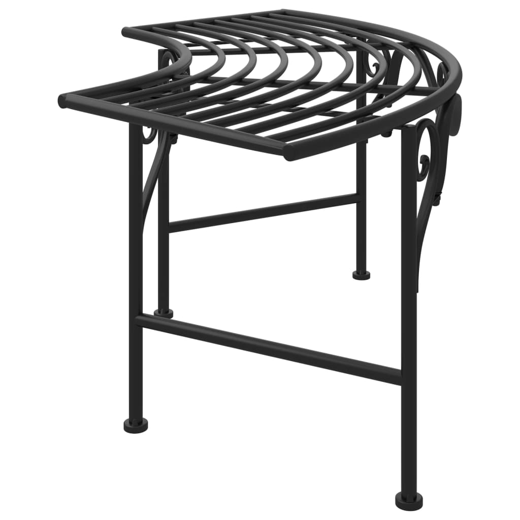 Klupa oko stabla 113 cm crna čelična