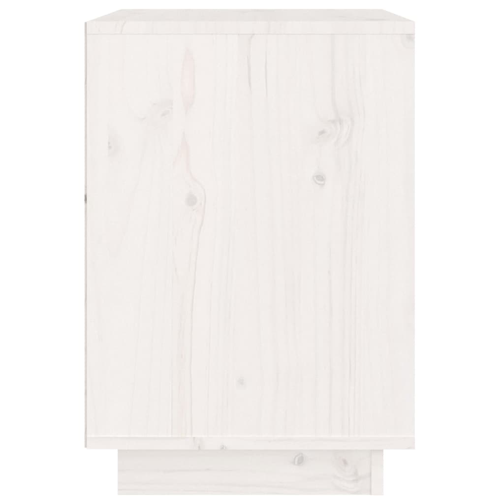 Noćni ormarići 2 kom bijeli 40 x 35 x 50 cm od masivne borovine