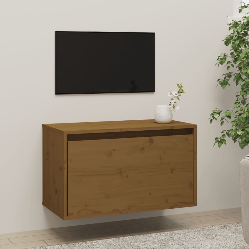 Zidni ormarić boja meda 60 x 30 x 35 cm od masivne borovine