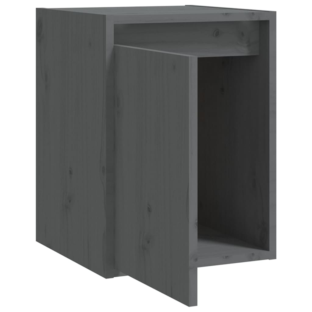 Zidni ormarići 2 kom sivi 30 x 30 x 40 cm od masivne borovine