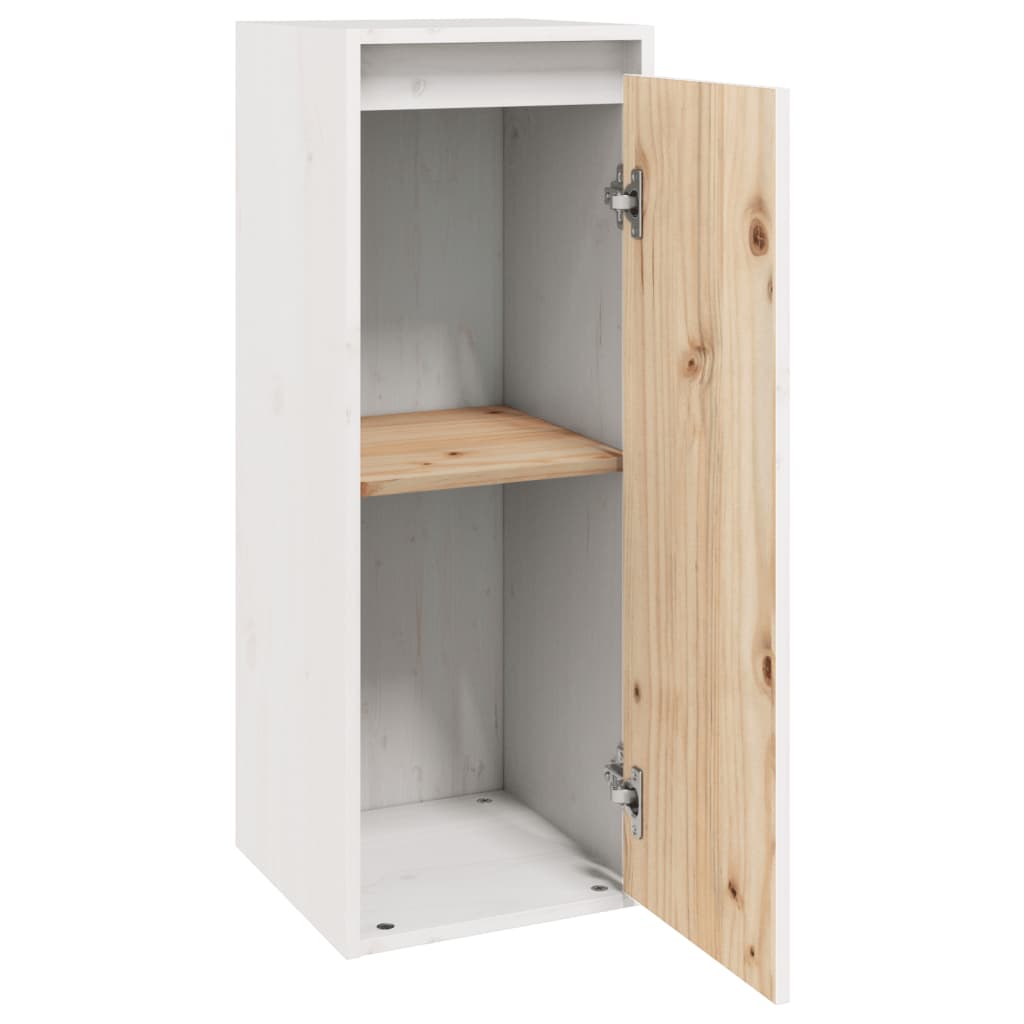 Zidni ormarići 2 kom bijeli 30 x 30 x 80 cm od masivne borovine