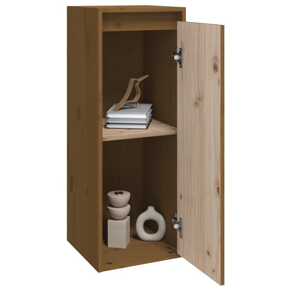 Zidni ormarići 2 kom boja meda 30x30x80 cm od masivne borovine