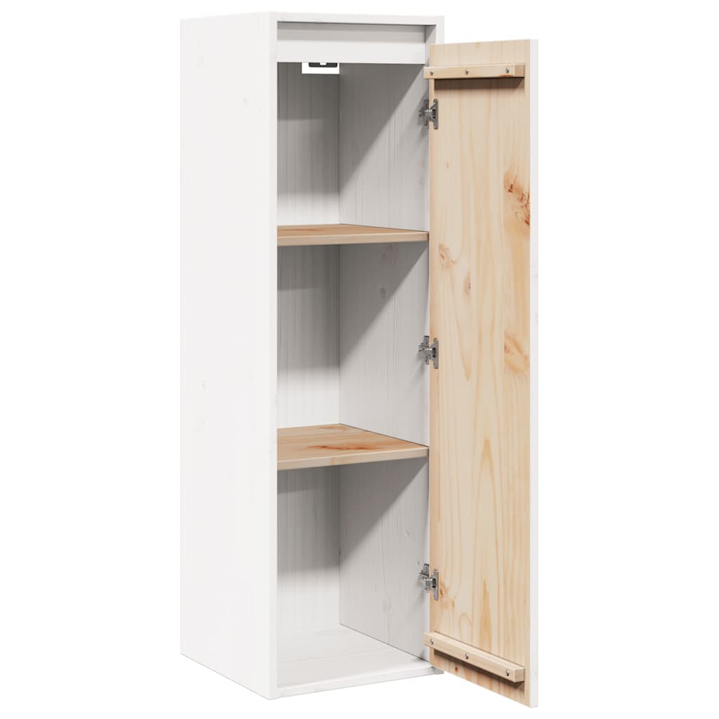 Zidni ormarići 2 kom bijeli 30x30x100 cm od masivne borovine