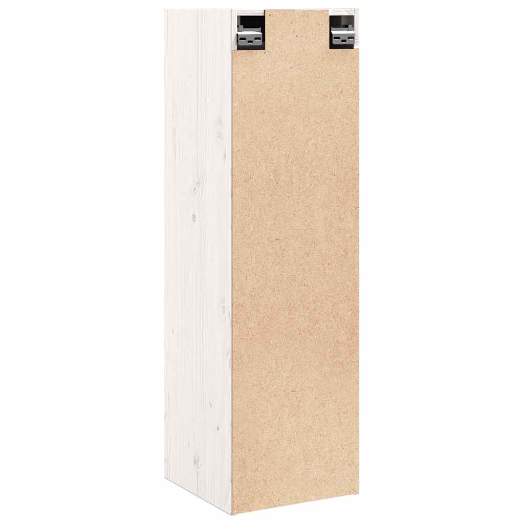 Zidni ormarići 2 kom bijeli 30x30x100 cm od masivne borovine