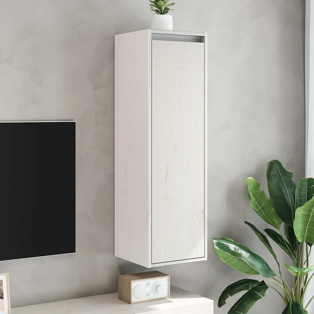 Zidni ormarići 2 kom bijeli 30x30x100 cm od masivne borovine