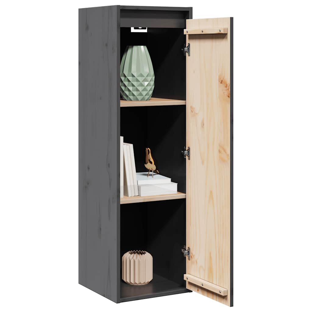 Zidni ormarići 2 kom sivi 30 x 30 x 100 cm od masivne borovine