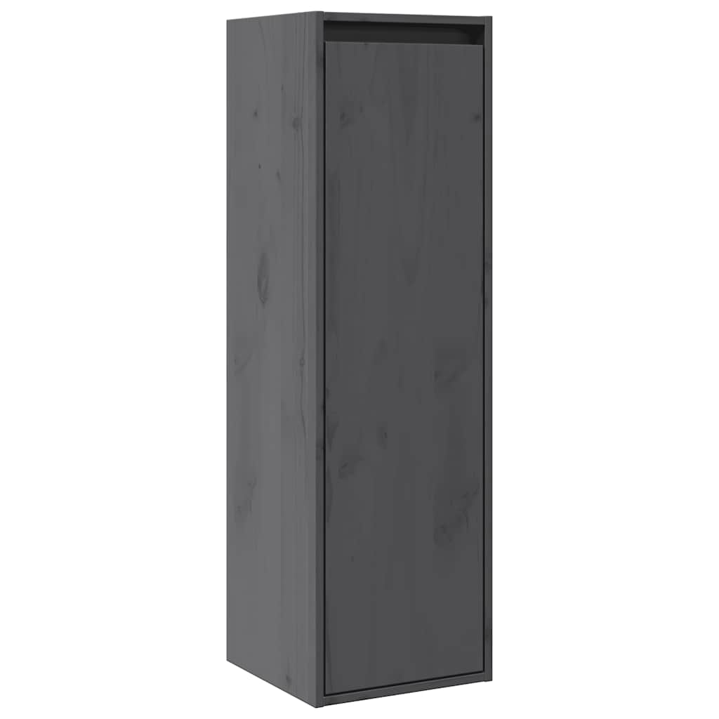 Zidni ormarići 2 kom sivi 30 x 30 x 100 cm od masivne borovine