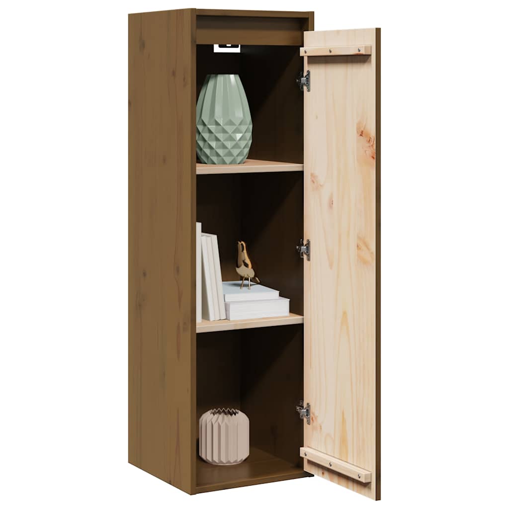 Zidni ormarići 2 kom boja meda 30x30x100 cm od masivne borovine