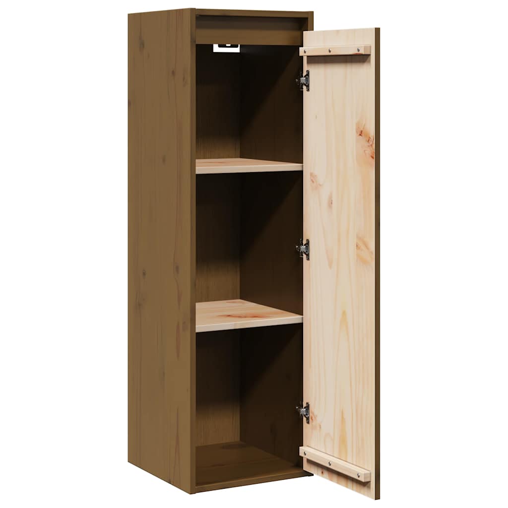 Zidni ormarići 2 kom boja meda 30x30x100 cm od masivne borovine