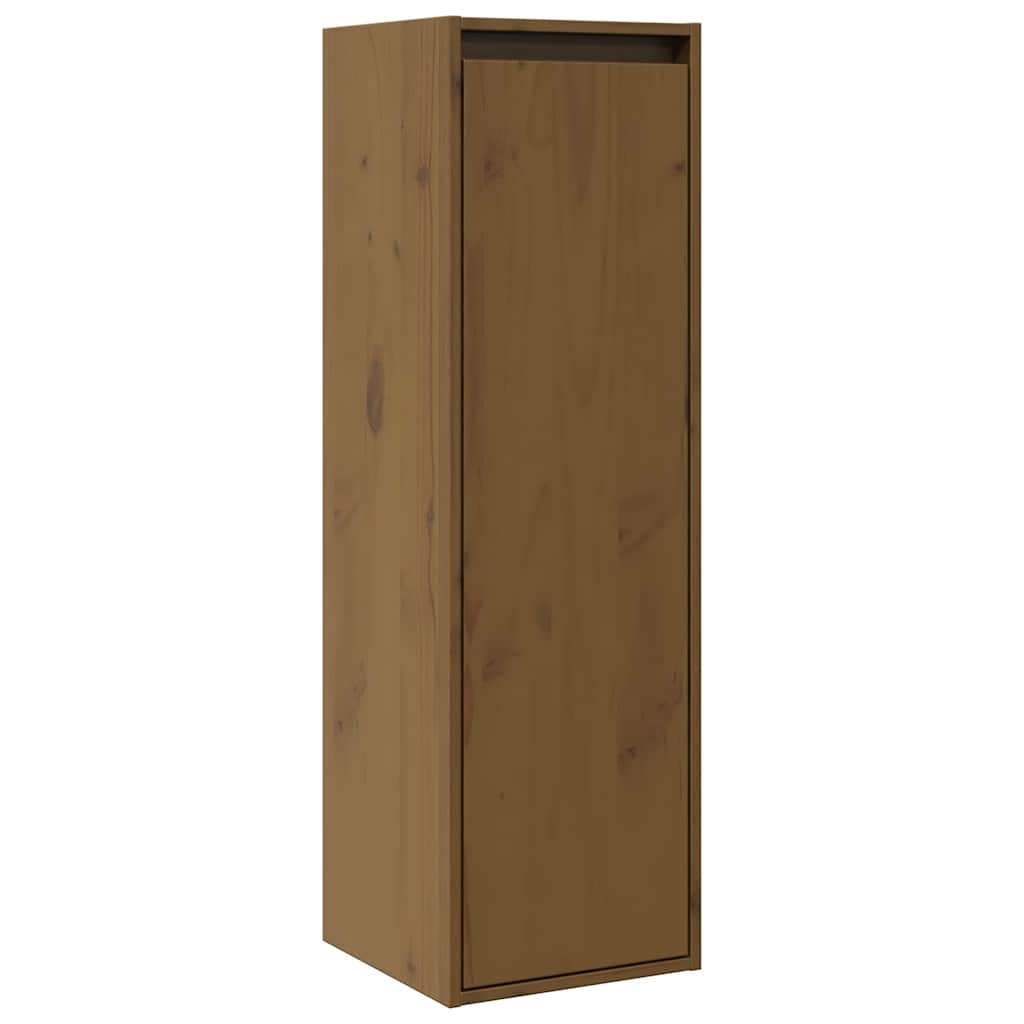 Zidni ormarići 2 kom boja meda 30x30x100 cm od masivne borovine