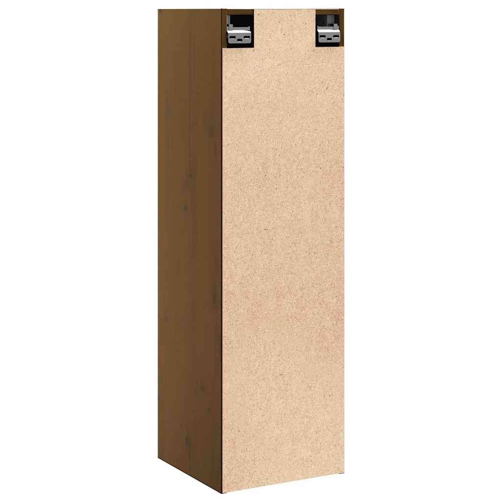 Zidni ormarići 2 kom boja meda 30x30x100 cm od masivne borovine