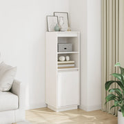 Visoka komoda bijela 37 x 34 x 110 cm od masivne borovine
