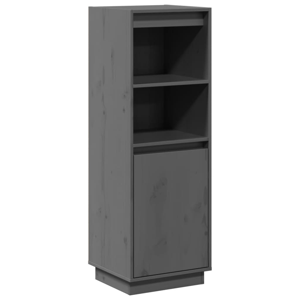 Visoka komoda siva 37 x 34 x 110 cm od masivne borovine