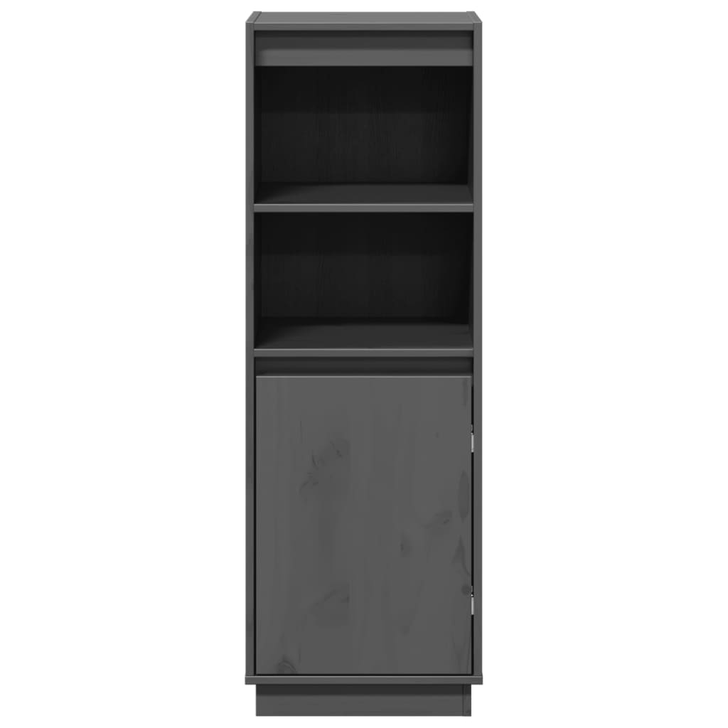 Visoka komoda siva 37 x 34 x 110 cm od masivne borovine