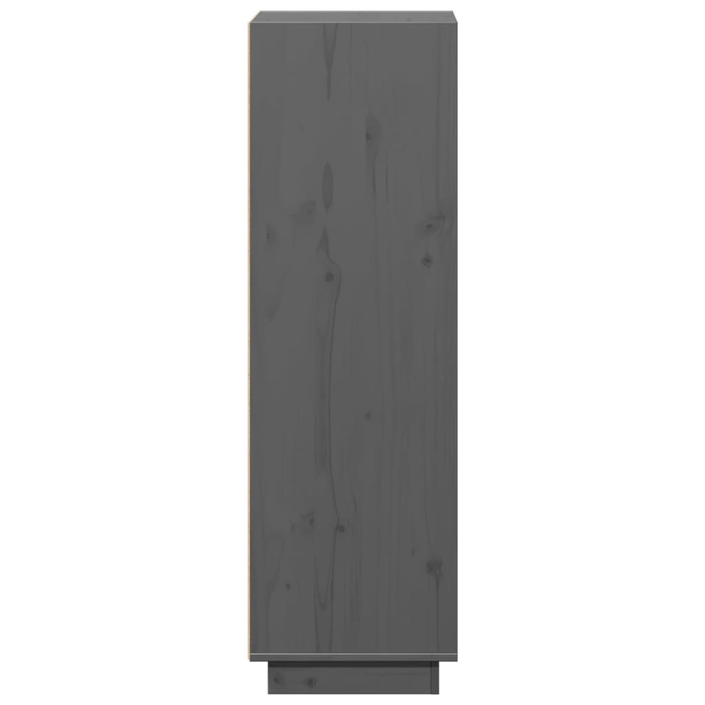 Visoka komoda siva 37 x 34 x 110 cm od masivne borovine