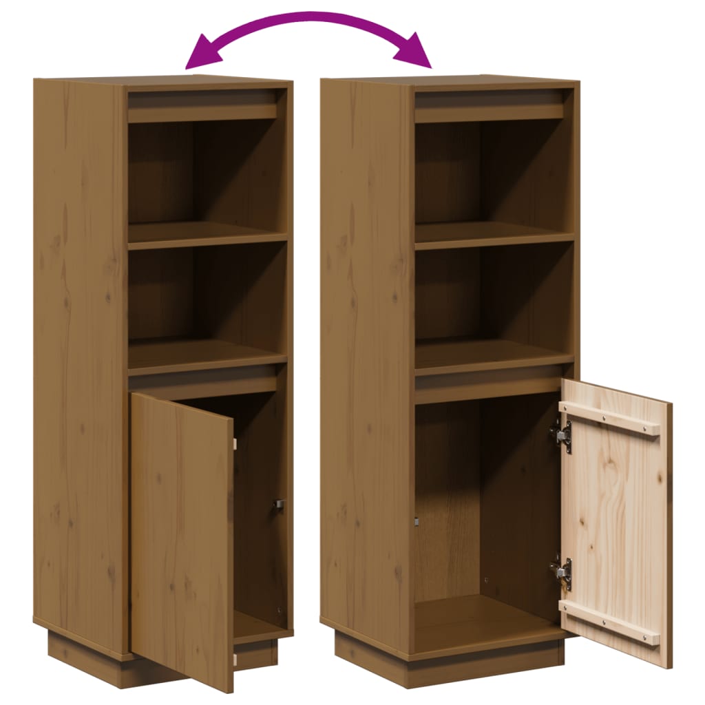 Visoka komoda boja meda 37 x 34 x 110 cm od masivne borovine