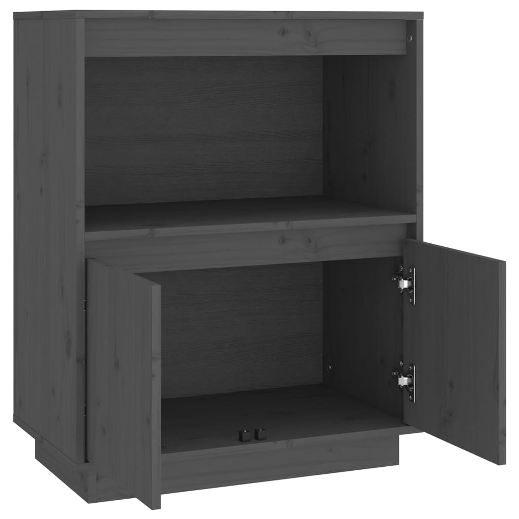 Komoda siva 60 x 34 x 75 cm od masivne borovine