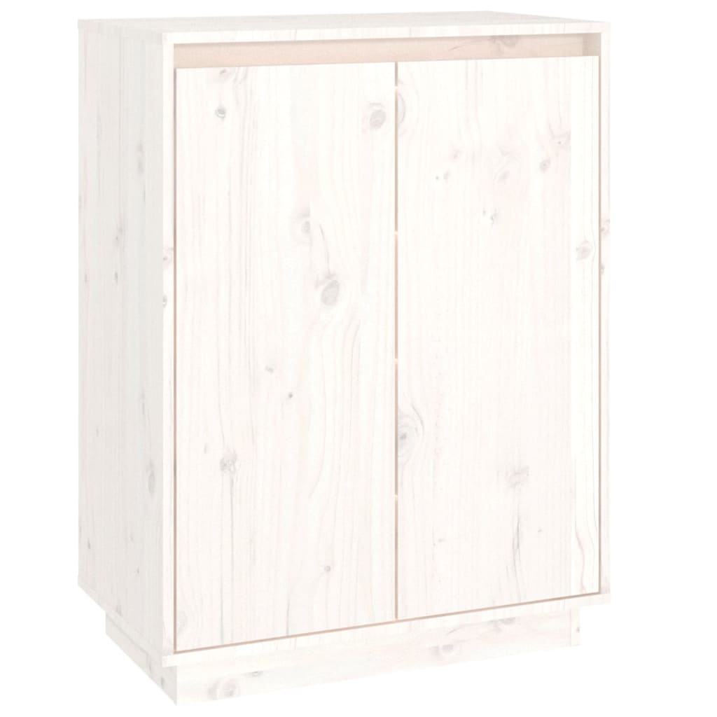 Ormarić za cipele bijeli 60 x 35 x 80 cm od masivne borovine
