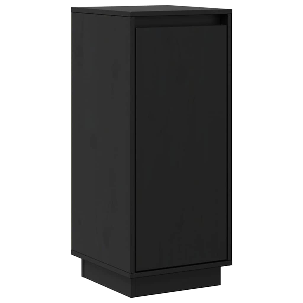 Komode 2 kom crne 31,5 x 34 x 75 cm od masivne borovine