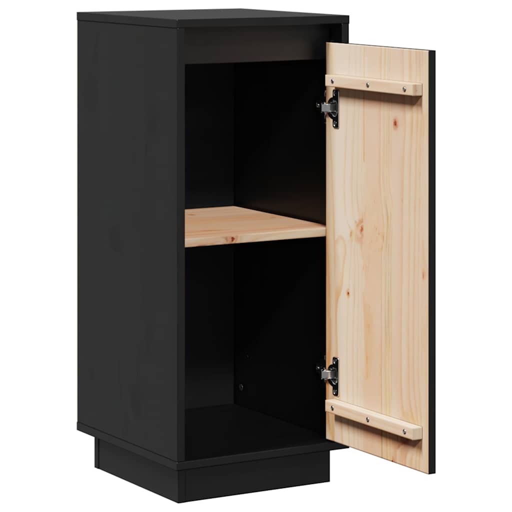 Komode 2 kom crne 31,5 x 34 x 75 cm od masivne borovine