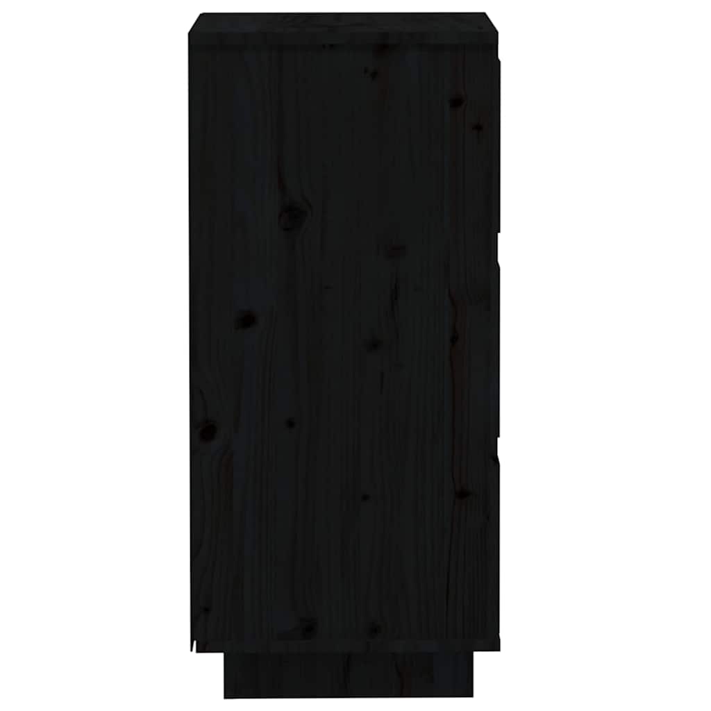 Komode 2 kom crne 32 x 34 x 75 cm od masivne borovine