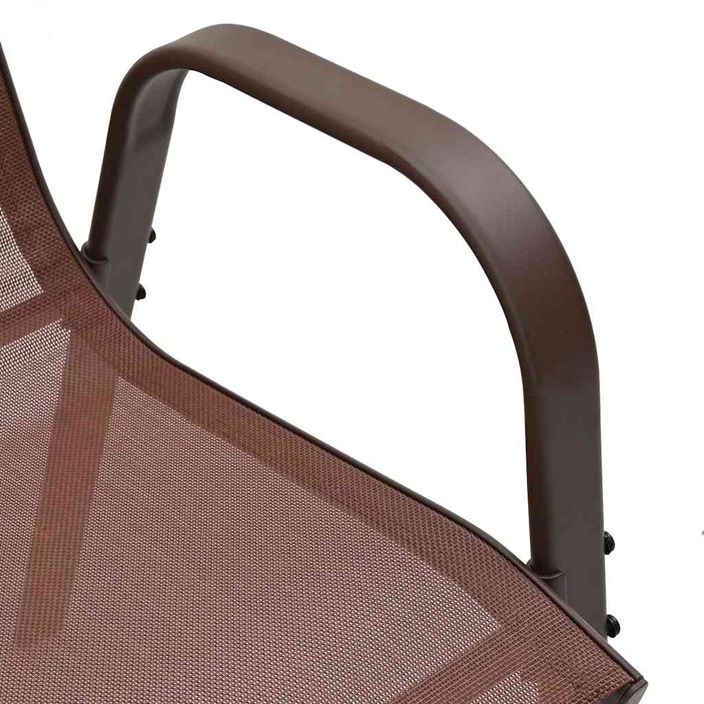 Složive vrtne stolice od tekstilena 6 kom smeđe