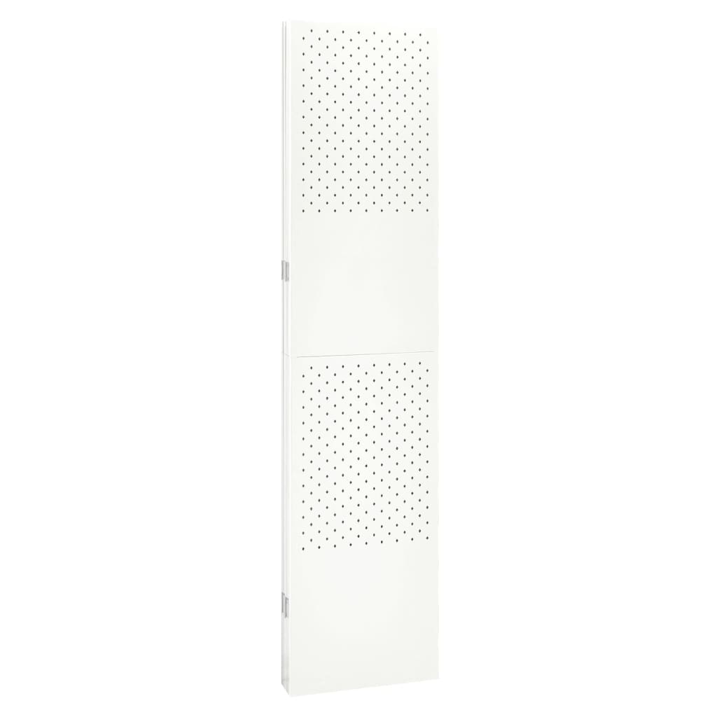 Sobne pregrade s 4 panela 2 kom bijele 160 x 180 cm čelične