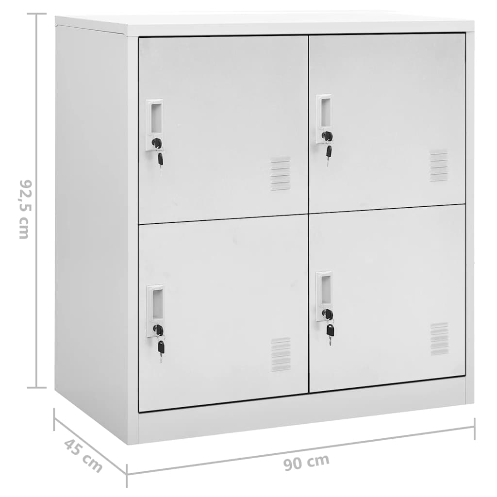 Ormarići s ključem 5 kom svjetlosivi 90 x 45 x 92,5 cm čelični