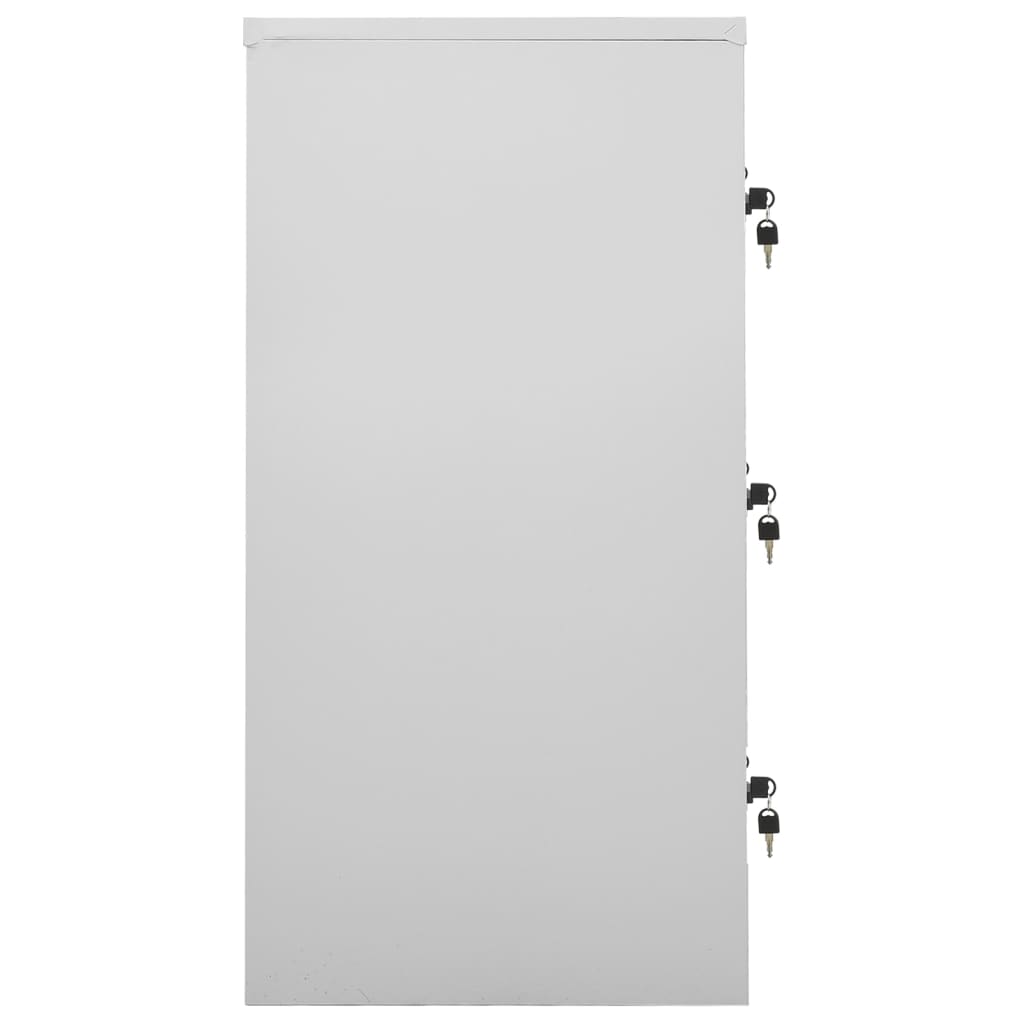 Ormarići s ključem 2 kom svjetlosivi/zeleni 90x45x92,5 cm čelik