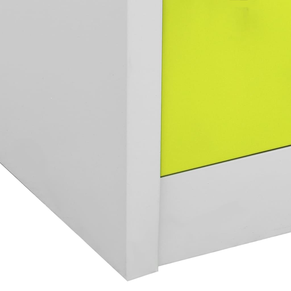 Ormarići s ključem 5 kom svjetlosivi/zeleni 90x45x92,5 cm čelik