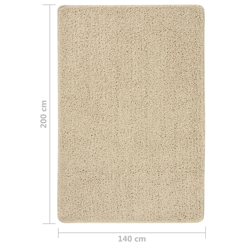 Čupavi tepih krem 140 x 200 cm protuklizni